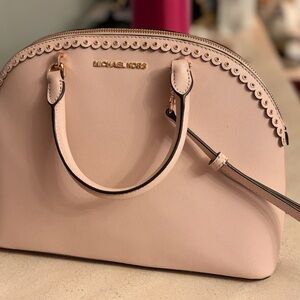Michael KORS Pink Dome Medium Satchel w/ Rose Gold Grommets.